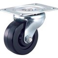 Global Equipment Global Industrial„¢ Light Duty Swivel Plate Caster 3" Rubber Wheel 150 Lb. Capacity 6032SR